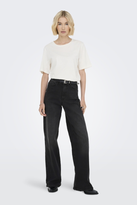 Jacqueline de Yong jdyfelina-fina hw wide blk jeansdnm